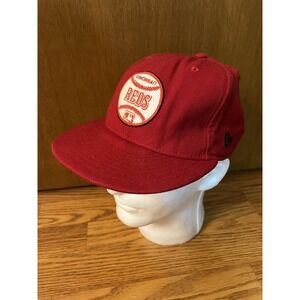 CINCINNATI Reds 100% Wool Hat Red SnapBack New Era Retro‎